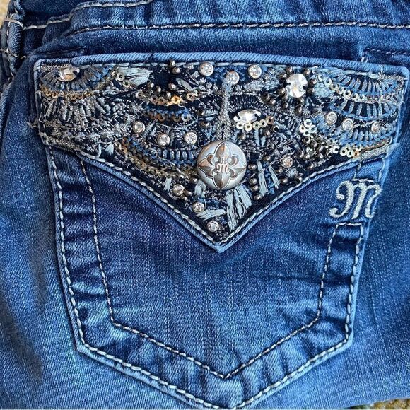Miss Me Rhinestone Sequin Mid-Rise Skinny Jeans - Picture 13 of 13
